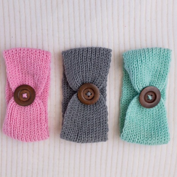 Tickles & Mint Knit Button Headband 3pk - Picture 5 of 5